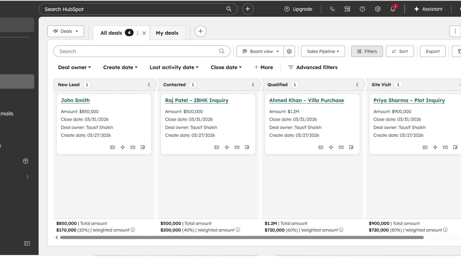 AI chatbot lead capture example for real estate