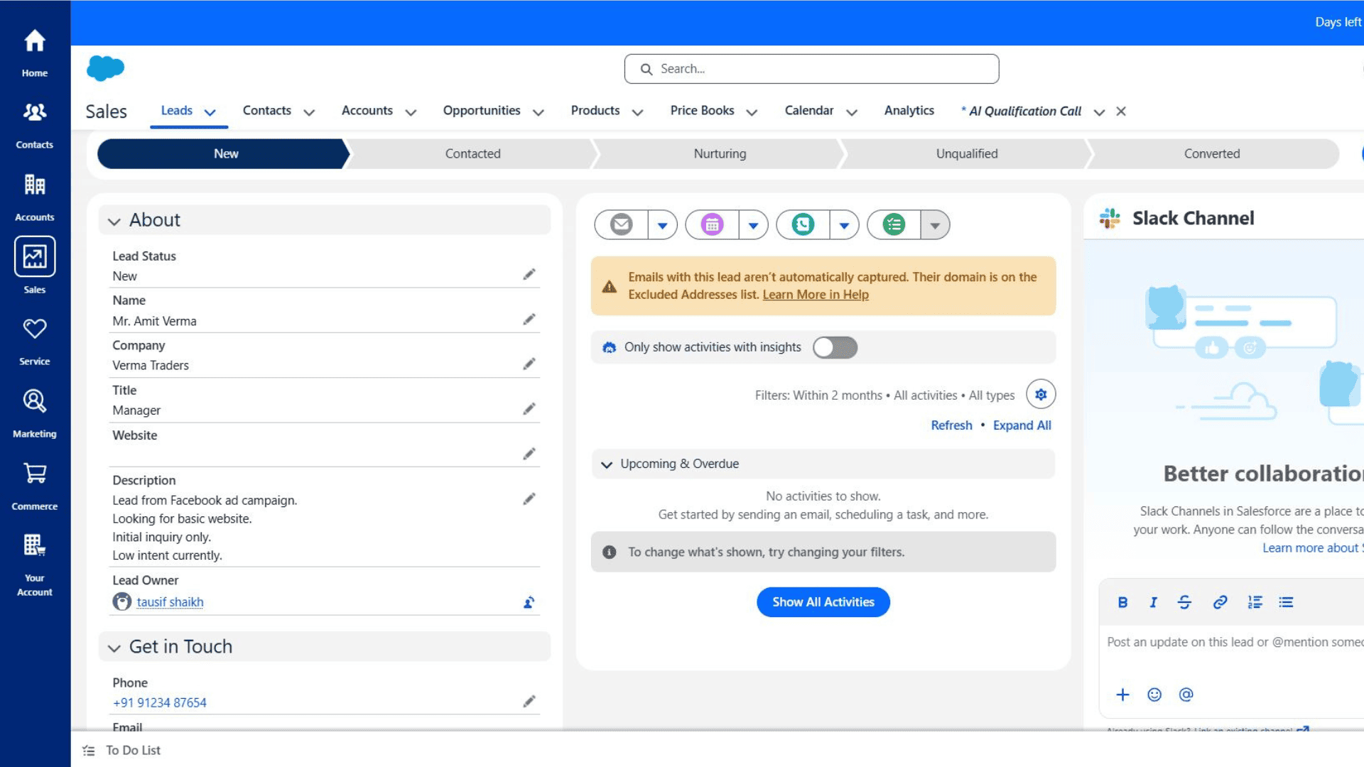 Salesforce real estate CRM screenshot two