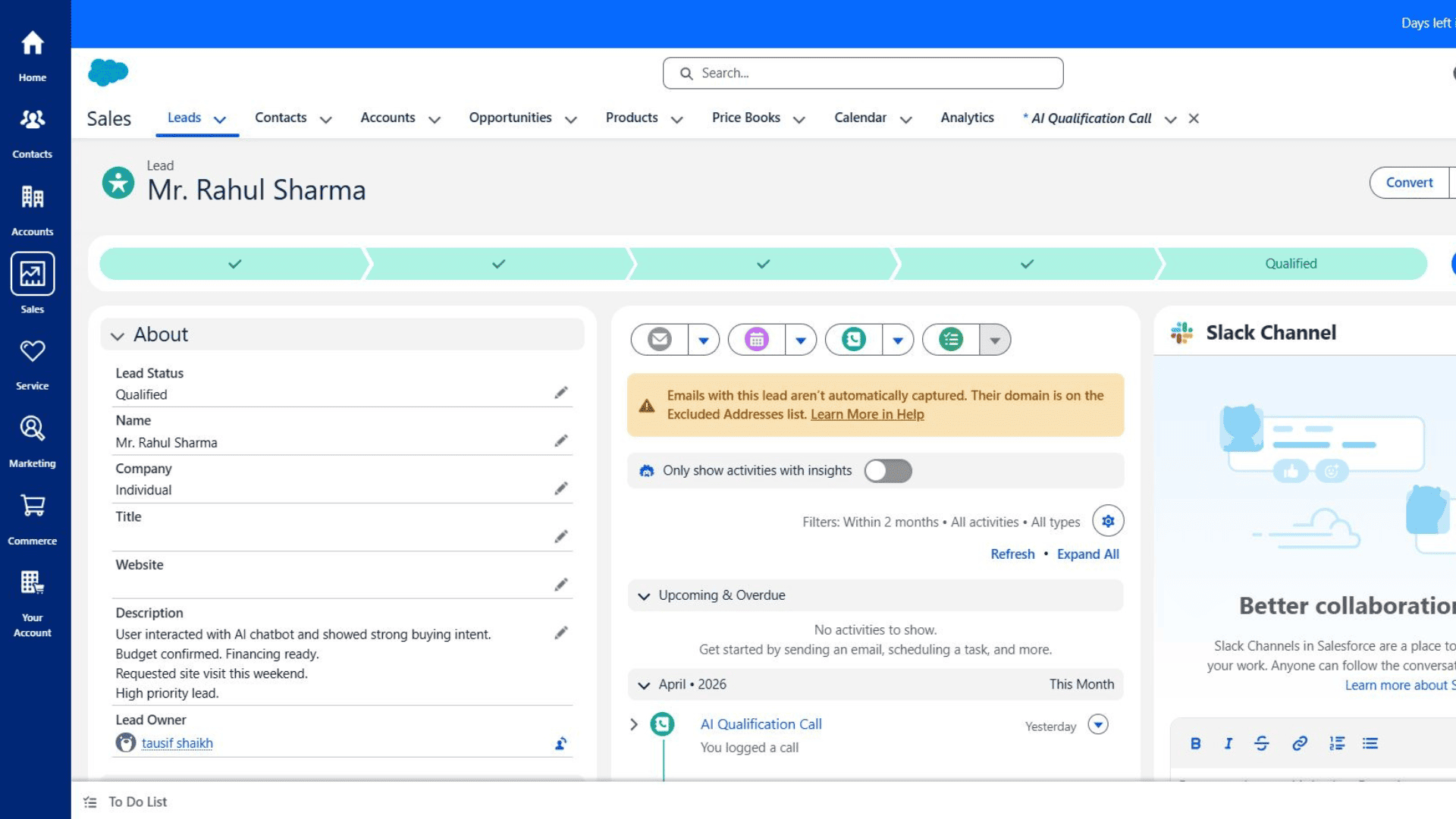 Salesforce real estate CRM screenshot four