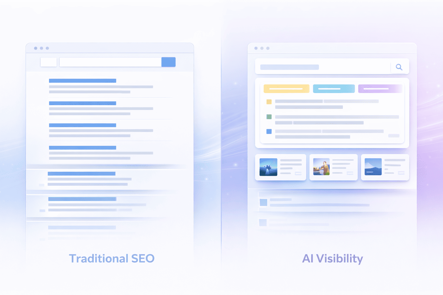 Illustration showing how AI systems retrieve, select, synthesize, and cite content